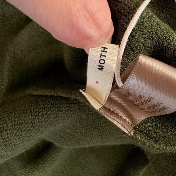 NWT Anthropologie MOTH Asymmetrical Ruffle Poncho Sweater – Olive Green - Picture 5 of 7